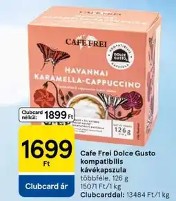 Tesco CAFE FREI Dolce Gusto kompatibilis kávékapszula ajánlat