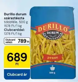 Tesco Durillo durum száraztészta ajánlat