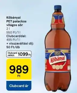 Tesco Kőbányai PET-palackos világos sör ajánlat