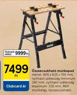 Tesco Összecsukható munkapad ajánlat