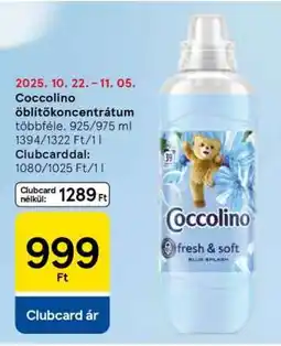 Tesco Coccolino öblítőkoncentrátum ajánlat
