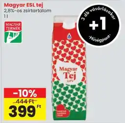 Spar Magyar ESL tej ajánlat
