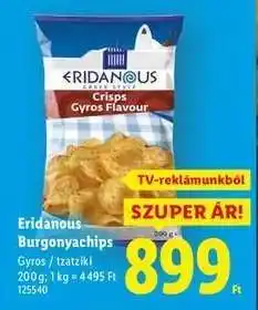 Lidl Eridanous Burgonyachips ajánlat
