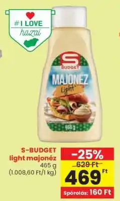 Spar S-BUDGET light majonéz ajánlat