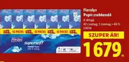 Lidl Florays Papír zsebkendő ajánlat