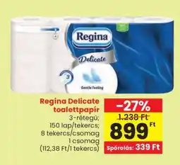 Spar Regina Delicate toalettpapír ajánlat