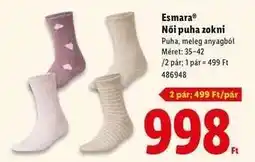 Lidl Esmara Női puha zokni ajánlat