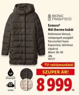 Lidl ESMARA Női thermo kabát ajánlat