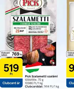 Tesco PICK Szalametti szalámi ajánlat