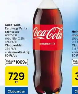 Tesco Coca-Cola, Zero vagy Fanta szénsavas üdítőital ajánlat