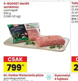 Spar S-BUDGET darált sertéshús ajánlat