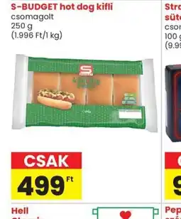 Spar S-BUDGET hot dog kifli ajánlat