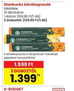 Spar Starbucks kávékapszula ajánlat