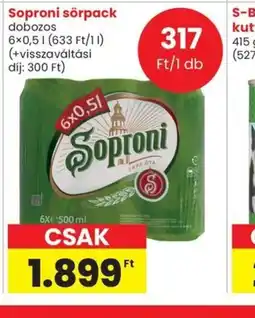 Spar Soproni sörpack ajánlat