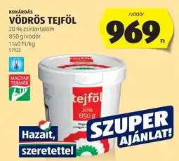 ALDI Kokárdás Vödrös Tejföl ajánlat