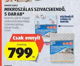 ALDI Power Force Mikroszálas szivacskendő, 5 darab ajánlat