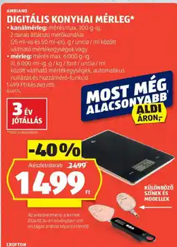 ALDI Ambiano Digitális konyhai mérleg ajánlat