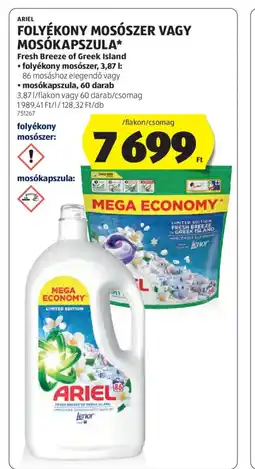 ALDI Ariel Folyékony mosószer vagy mosókapszula ajánlat