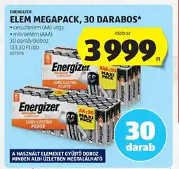ALDI Energizer Elem megapack, 30 darabos ajánlat