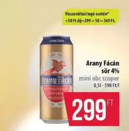 Coop Arany Fácán sör 4% ajánlat