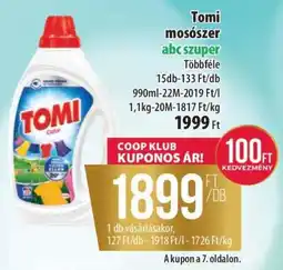 Coop TOMI MOSÓSZER ajánlat
