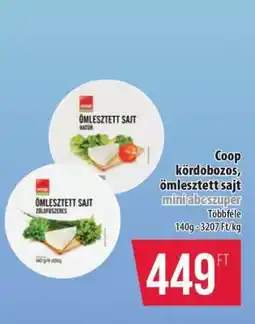 Coop Coop kördobozos, ömlesztett sajt mini abcszuper ajánlat