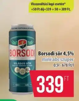 Coop Borsodi sör 4,5% ajánlat