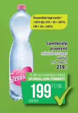 Coop SZENTKIRÁLYI Ásványvíz ajánlat