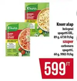 Coop Knorr alap bolognai spagetti XXL ajánlat