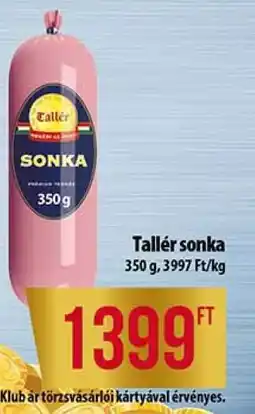 Coop Tallér sonka ajánlat