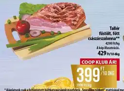 Coop Tallér füstölt-főtt császárszalonna ajánlat