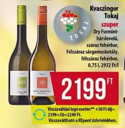 Coop Kvaszinger Tokaj ajánlat