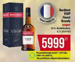 Coop Bardinet VSOP Finest Brandy ajánlat