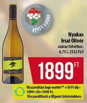Coop NYAKAS Irsai Olivér ajánlat