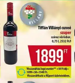 Coop Tiffán Villányi cuvée ajánlat