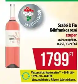 Coop Szabó & Fia Kékfrankos Rosé ajánlat