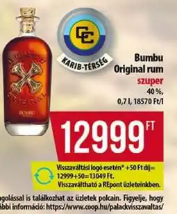 Coop Bumbu Original rum ajánlat