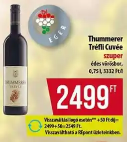 Coop THUMMERER TRÉFLI CUVÉE ajánlat