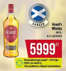 Coop Grant's whisky ajánlat