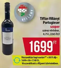 Coop Tiffán Villányi Portugieser ajánlat