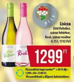 Coop Lisicza Zöld Veltelini, Rosé ajánlat