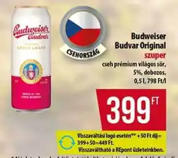 Coop Budweiser Budvar Original ajánlat