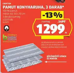 ALDI Pamut Konyharuha, 3 darab ajánlat