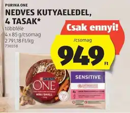 ALDI Purina One Nedves Kutyaeledel, 4 Tasak ajánlat