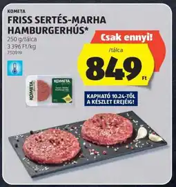 ALDI KOMETA Friss sertés-marha hamburgerhús ajánlat