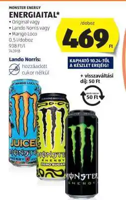 ALDI Monster Energy energiaital ajánlat