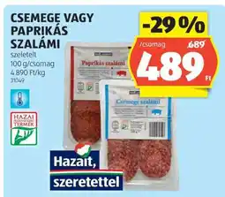 ALDI Csemege- vagy Paprikás Szalámi ajánlat