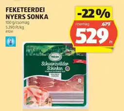 ALDI Feketeerdei Nyers Sonka ajánlat