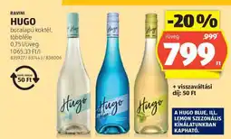 ALDI Ravini Hugo boralapú koktél, többféle ajánlat