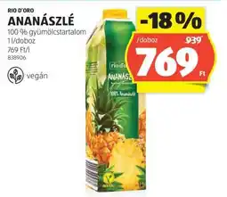 ALDI RIO D'ORO ANANÁSZLÉ ajánlat